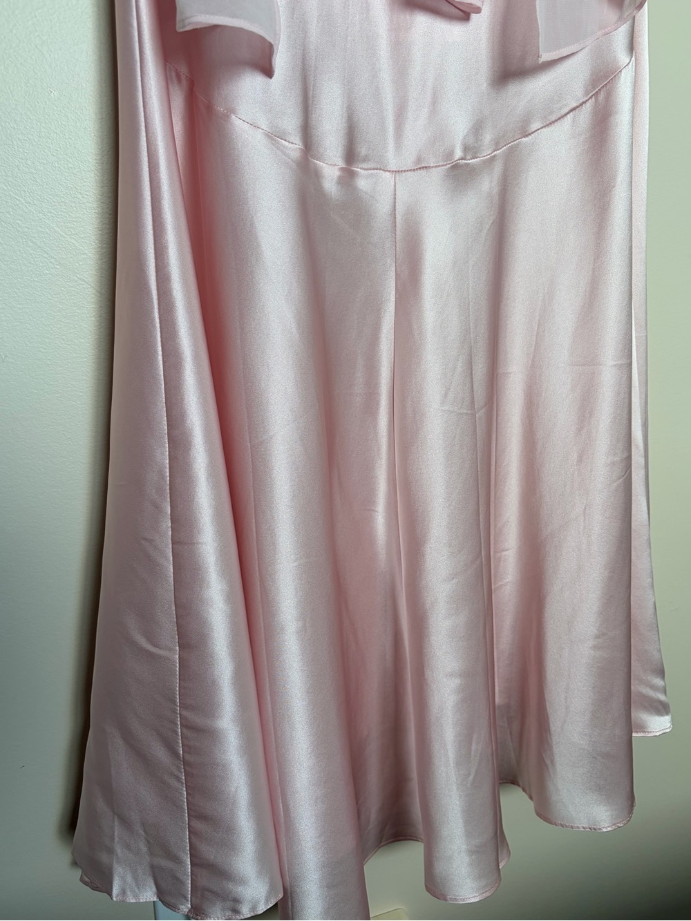 NWT Reformation Tiffani Long Silk Dress with Cape Cherry Blossom Pink US 4 UK 8 - Picture 10 of 14